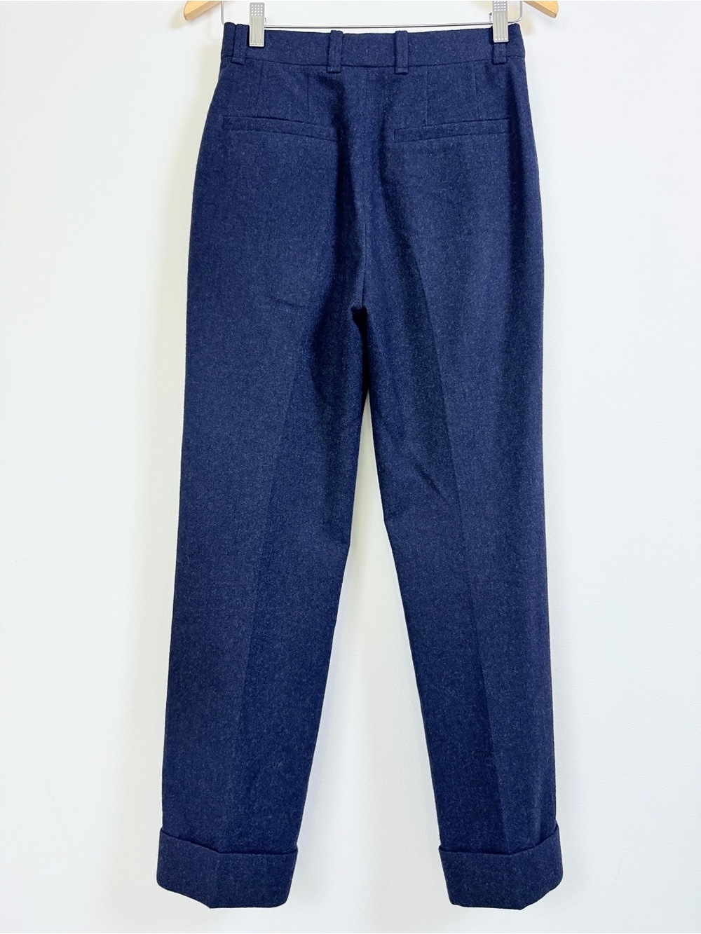 Chloe Women’s Wool Cashmere Trousers Abyss Blue Made in Italy - Picture 2 of 12